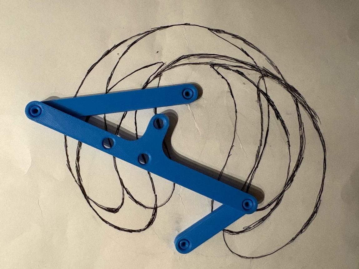 Four-bar mechanism physical model